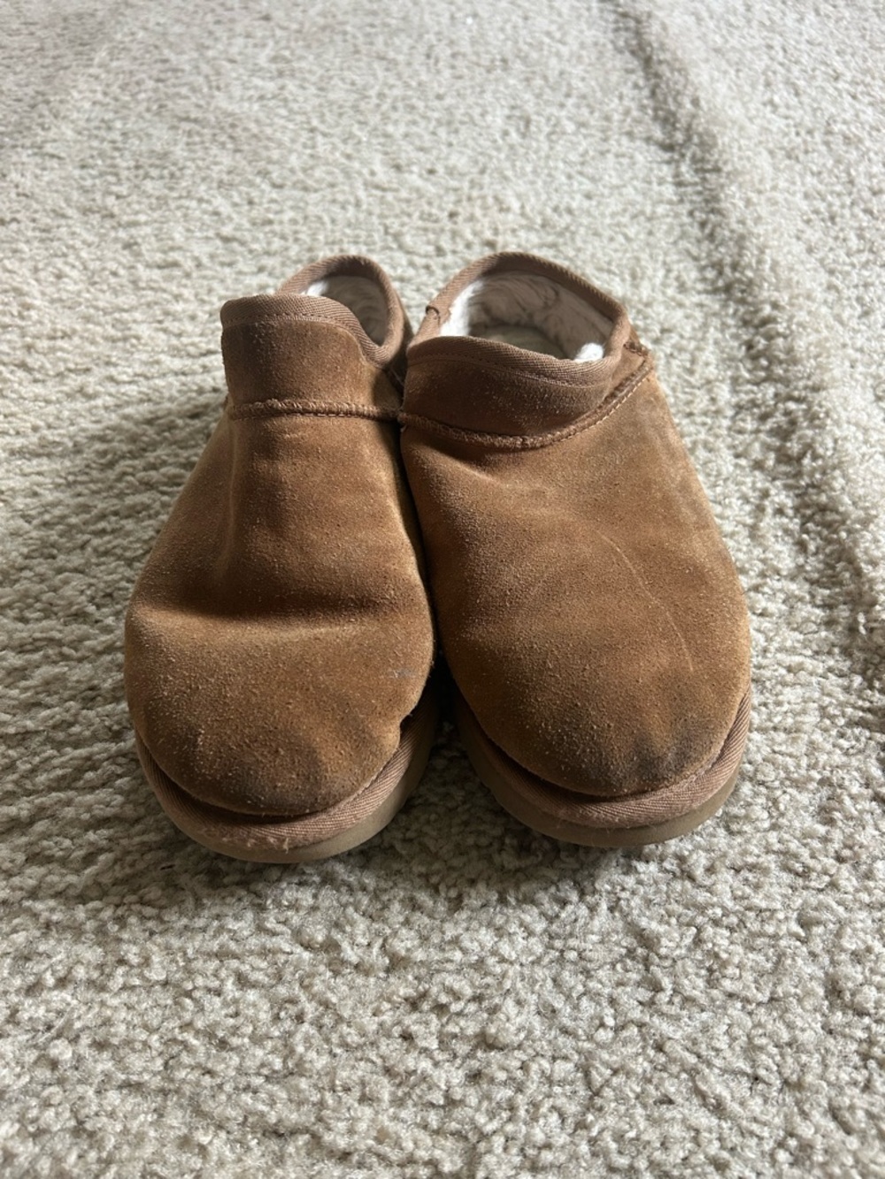 UGG Chestnut Suede Cozy Lined Clogs